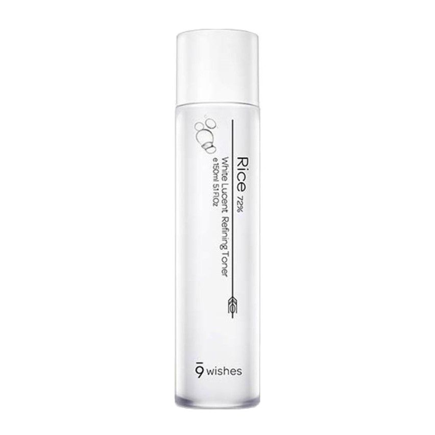 9wishes Rice 72% White Lucent Refining Toner - 150ml
