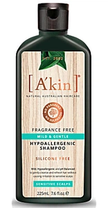 A'KIN Natural Fragrance Free Mild & Gentle Hypoallergenic Shampoo
