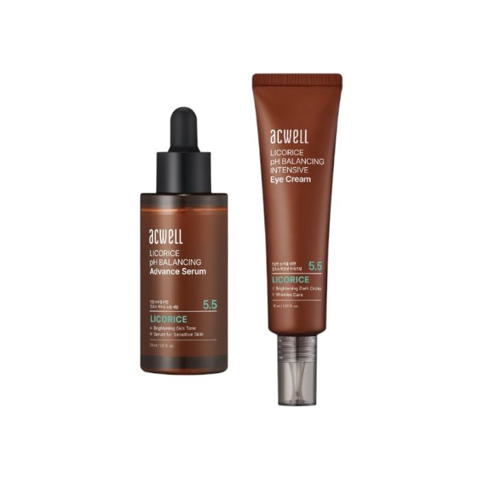 ACWELL Licorice pH Balancing Advance Serum - 30ml (1ea) + Licorice pH Balancing Intensive Eye Cream - 30ml (1ea) Set