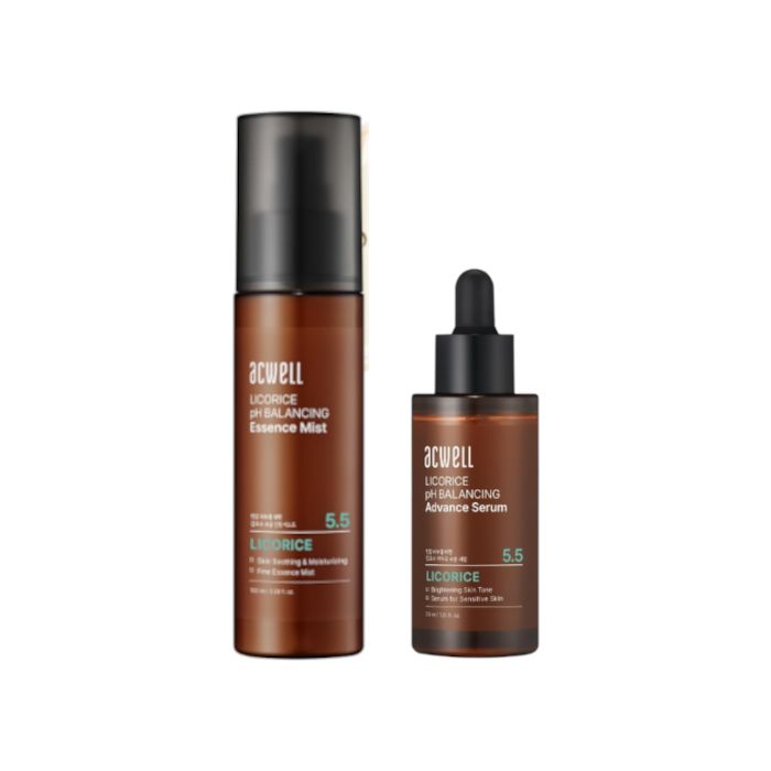 ACWELL Licorice pH Balancing Essence Mist - 100ml + Advance Serum - 30ml Set