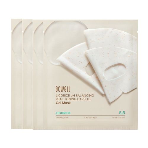 ACWELL Licorice pH Balancing Real Toning Capsule Gel Mask - 34g*4pcs