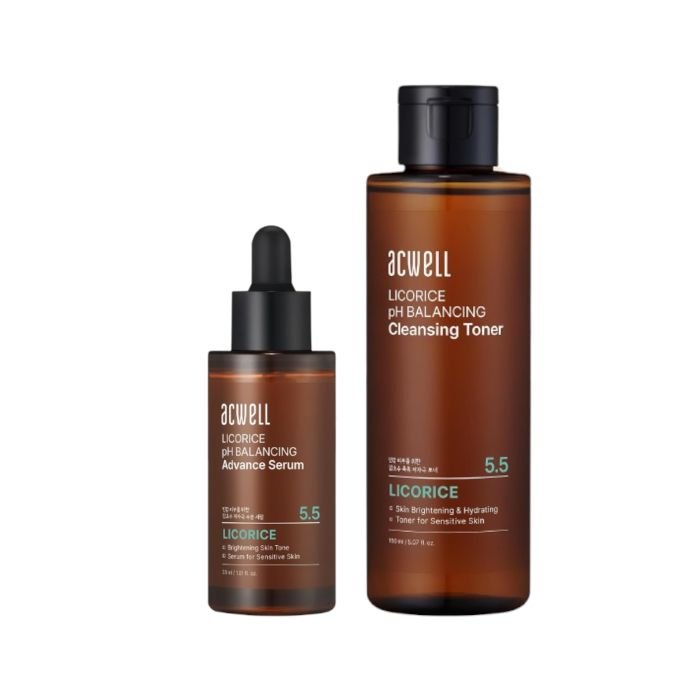 ACWELL No5.5 Licorice pH Balancing Cleansing Toner - 150ml (1ea) + Licorice pH Balancing Advance Serum - 30ml (1ea) Set