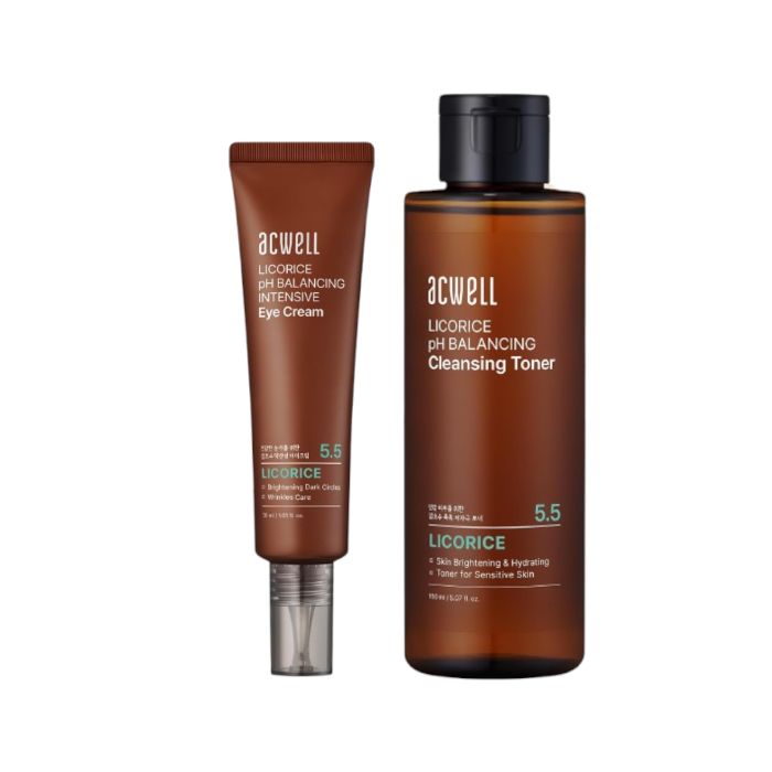 ACWELL No5.5 Licorice pH Balancing Cleansing Toner - 150ml (1ea) + Licorice pH Balancing Intensive Eye Cream - 30ml (1ea) Set
