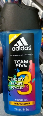 Team Five Body Hair Face 3 Menthol Energising