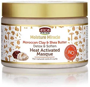 African Pride Moisture Miracle Moroccan Clay & Shea Butter Heat Activated Masque