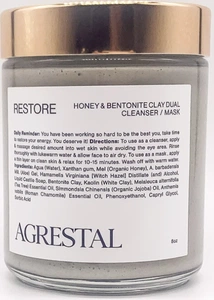 Agrestal Restore. Honey & Bentonite Clay Dual Cleanser-Mask