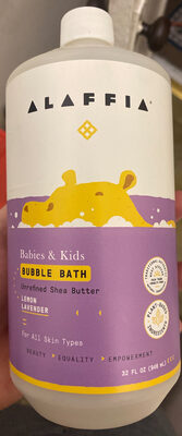 Babies & kids bubble bath on refined Shea, butter lemon lavender