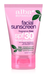Alba Botanica Facial Sunscreen Fragrance Free Spf 30(Discontinued)