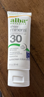 Sheer Mineral Broad Spectrum SPF 30 Sunscreen Lotion
