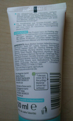 Clear 2 in 1 Peelingmaske - Heilerde Bio-Grüntee