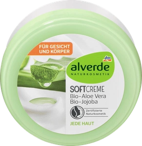 Alverde Naturkosmetik softcreme bio aloe vera & bio jojoba
