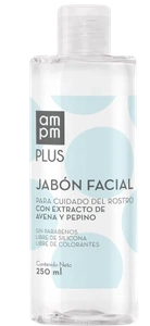 AM PM PLUS Jabón Facial Para Cuidado Del Rostro Con Extracto De Avena Y Pepino
