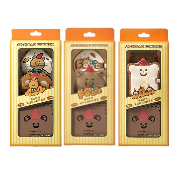 AMORTALS Tunee Goods Collection Dark Choco Complexion Puffs - puff*2 & case