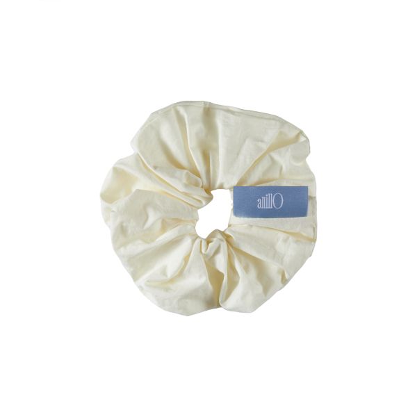 anillO Cream Cotton Hair Scrunchie - 1pc