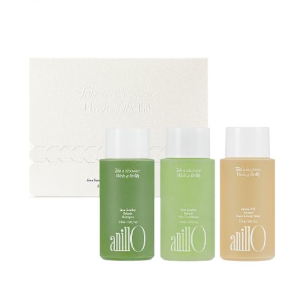 anillO Lime Sunday & Amber528 Travel Shower Set - 1set(3items)
