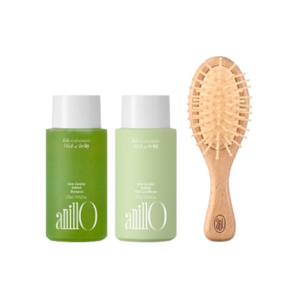 anillO Lime Sunday Hair & Brush Set - 1set(3items)