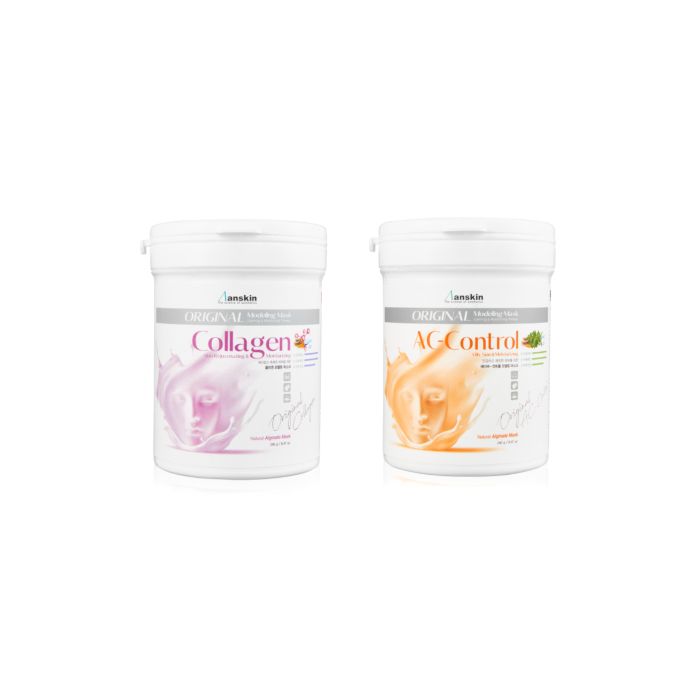 Anskin Modeling Mask - (240g) - Collagen (1ea) + AC Control (1ea) Set