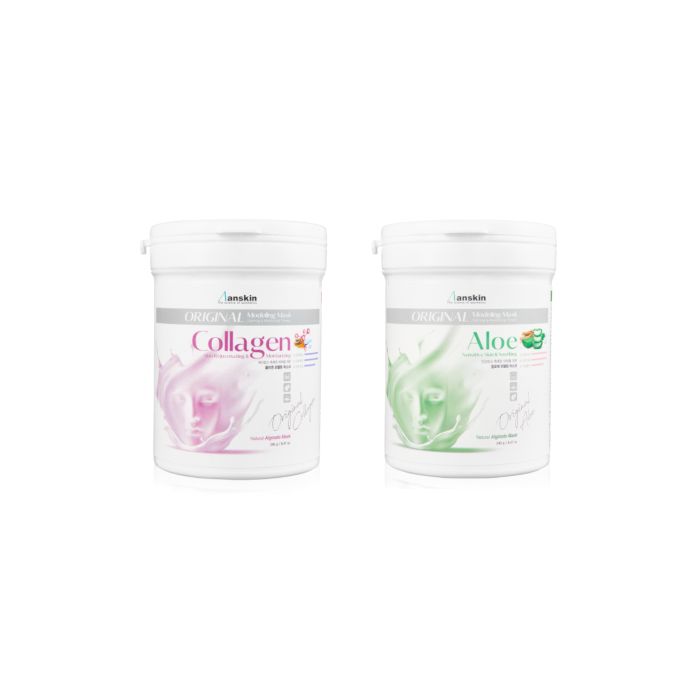 Anskin Modeling Mask - (240g) - Collagen (1ea) + Aloe (1ea) Set