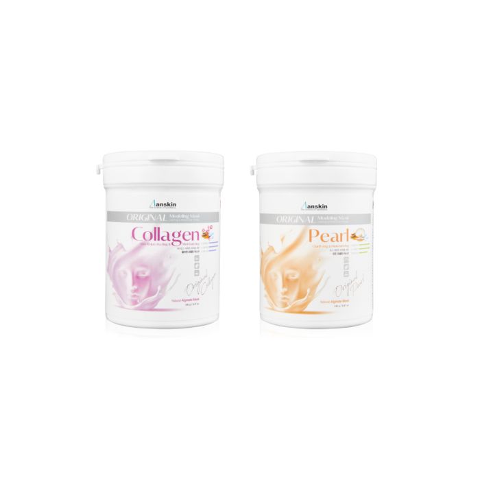 Anskin Modeling Mask - (240g) - Collagen (1ea) + Pearl (1ea) Set