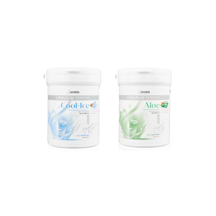 Anskin Modeling Mask - (240g) - Cool-Ice (1ea) + Aloe (1ea) Set
