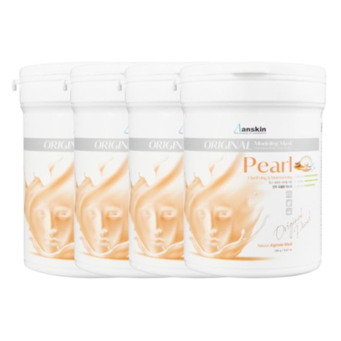 Anskin Modeling Mask - (240g) - Pearl (4ea) Set (New)