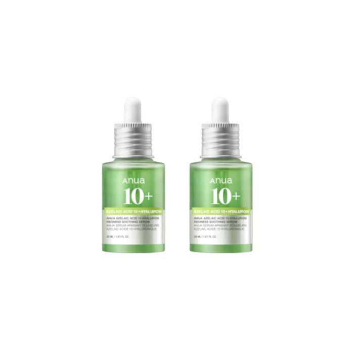 ANUA Azelaic Acid 10 Hyaluron Redness Soothing Serum - 30ml (2ea) Set