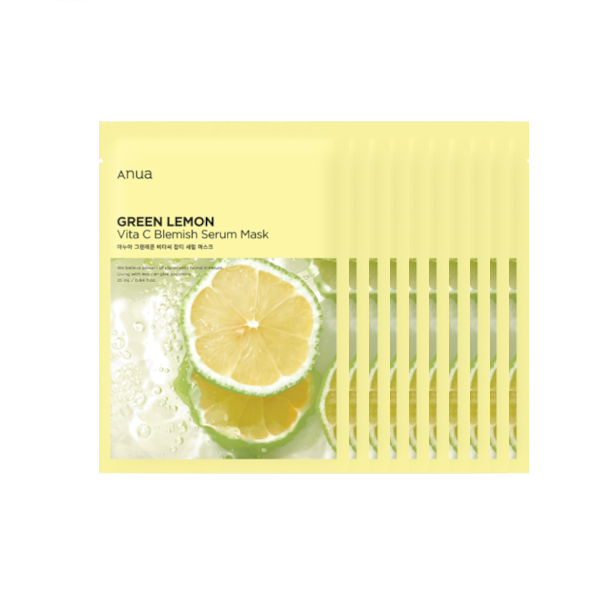 ANUA Green Lemon Vita C Belmish Serum Mask - 10pcs