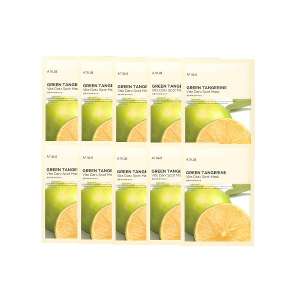 ANUA Green Tangerine Vita Dark Spot Mask - 10pcs
