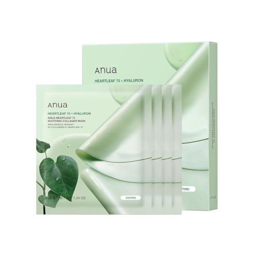 ANUA Heartleaf 70 Soothing Collagen Mask - 4pcs