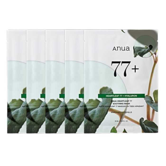 ANUA Heartleaf 77 Soothing Mask - 1pc (5ea) Set