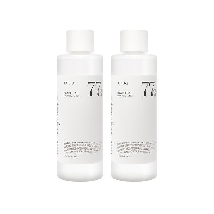 ANUA Heartleaf 77% Soothing Toner - 500ml (2ea) Set