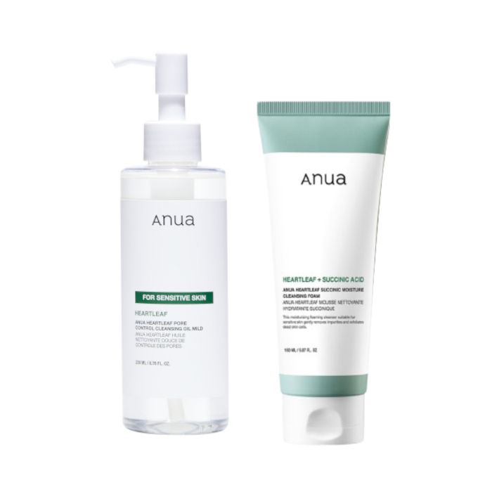 ANUA Heartleaf Cleansing Sensitive Skin Duo Set