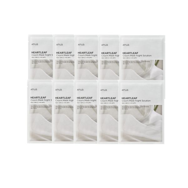 ANUA Heartleaf Cream Mask Night Solution - 10pcs