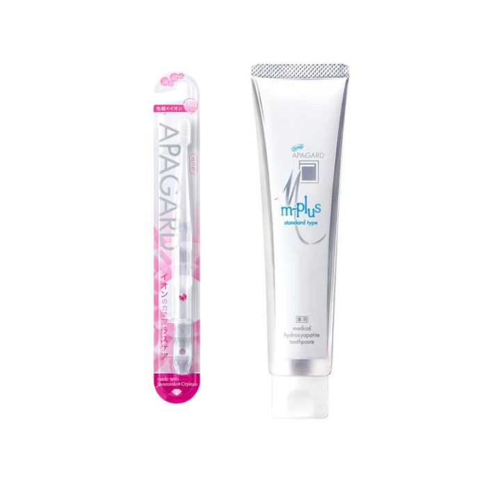APAGARD M-Plus Toothpaste - 130g (1ea) + APAGARD - Crystal Toothbrush - 1pc - Random Color (1ea) Set