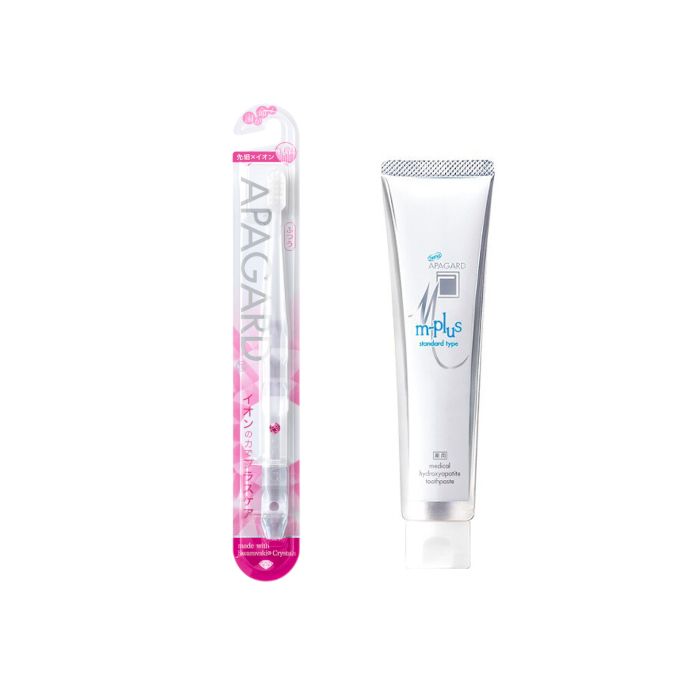APAGARD M-Plus Toothpaste - 63g (1ea) + APAGARD - Crystal Toothbrush - 1pc - Random Color (1ea) Set