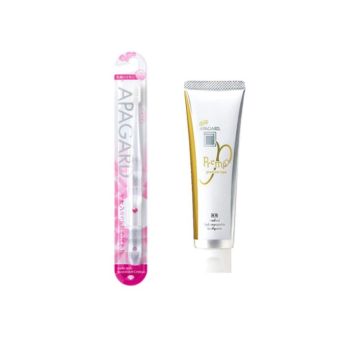 APAGARD Premio Toothpaste - 53g (1ea) + APAGARD - Crystal Toothbrush - 1pc - Random Color (1ea) Set