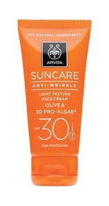 Apivita Anti-Wrinkle Light Texture Face Cream Spf 30 - High Protection