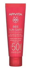 Apivita Bee Sun Safe Anti-Spot & Anti-Age Defence Tinted Face Cream Spf50