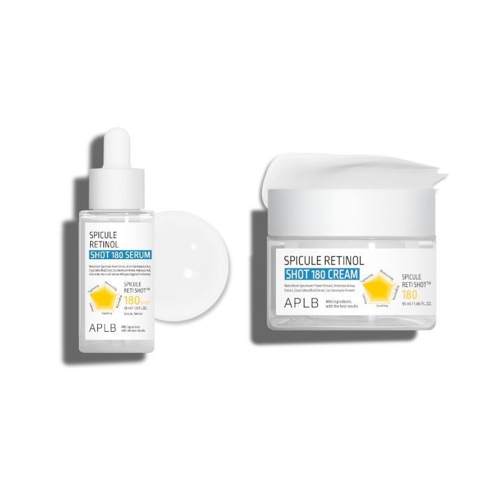 APLB Spicule Retinol Shot 180 Serum - 40ml (1ea) X Cream - 55ml (1ea) Set