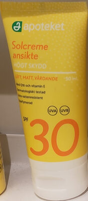 Solcreme ansikte SPF 30
