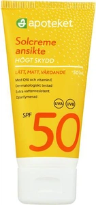 Apoteket Solcreme Ansikte SPF 50