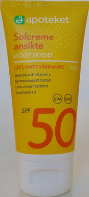 Solcreme ansikte SPF 50