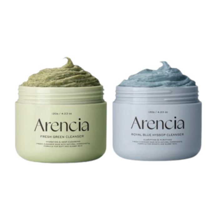 Arencia Fresh Green Rice & Royal Blue Rice Mochi Cleanser - 120g Set
