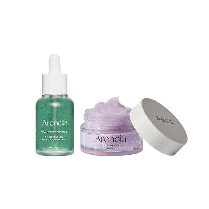 Arencia Holy Hyssop Serum 12 - 30ml & Hyssop Fume Balm - 30g Set