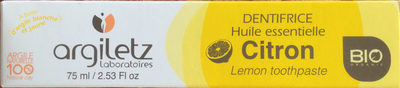 Dentifrice huile essentielle citron