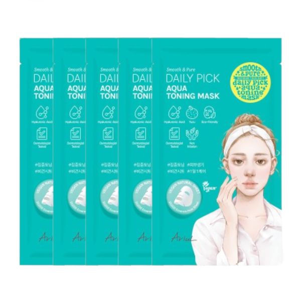 Ariul Smooth & Pure Daily Pick Aqua Toning Mask - 5pcs
