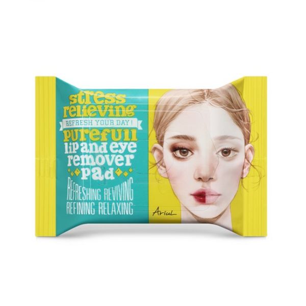 Ariul Stress Relieving Pure Full Lip and Eye Remover Pad - 30 pcs