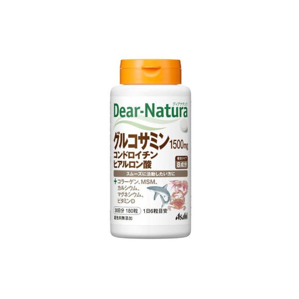 Asahi Dear Natura Glucosamine, Chondroitin, And Hyaluronic Acid, 30 Days Supply - 180 tablets