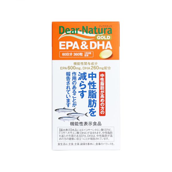 Asahi Dear Natura Gold EPA & DHA 60 Days Supply - 360 tablets