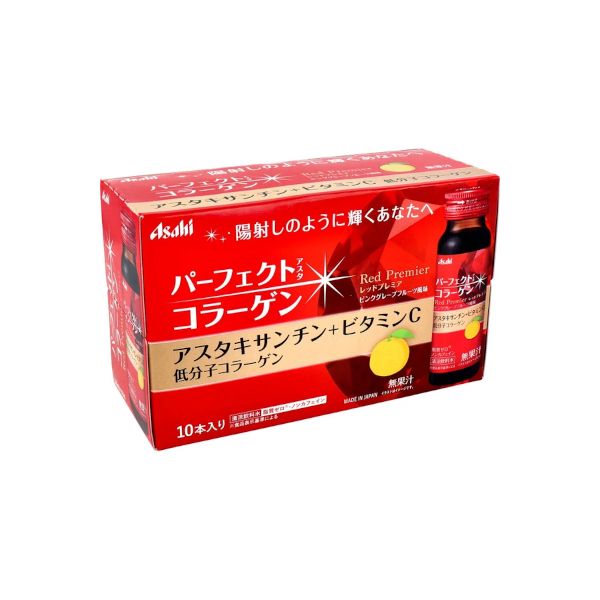 Asahi Perfect Asta Collagen Drink Red Premier - 50ml x 10 bottles